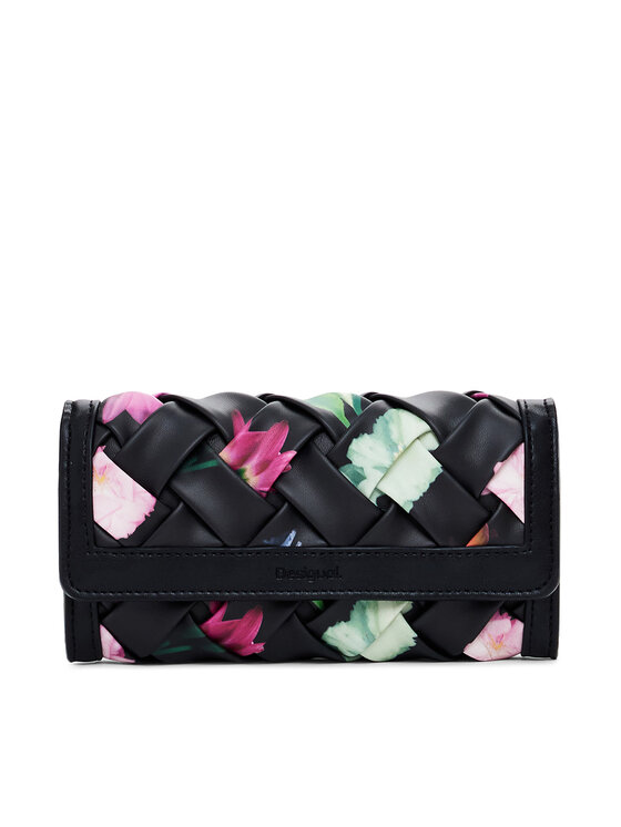 Desigual Голям дамски портфейл 25SAYP14 Черен за Жени цена