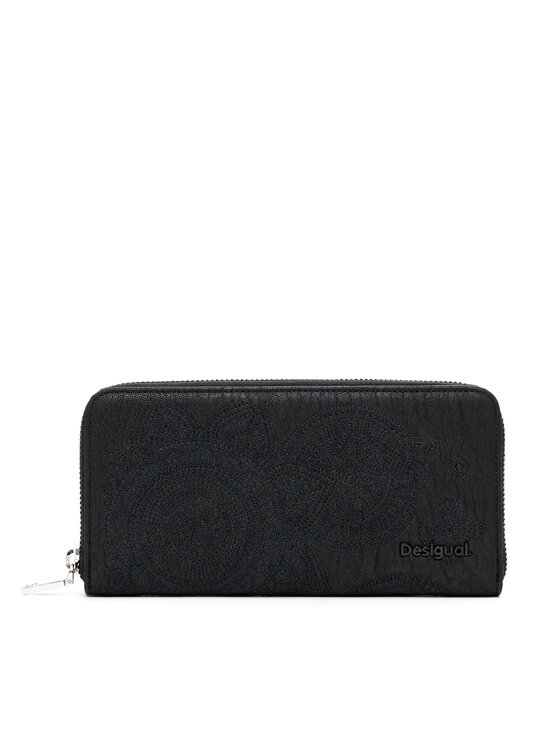 Desigual Голям дамски портфейл Dejavu Fiona 24WAYP21 Черен за Жени цена