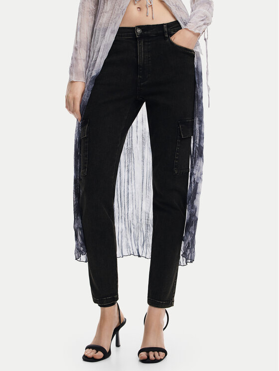 Desigual Дънки Danubio 24WWPW07 Черен Slim Fit за Жени цена