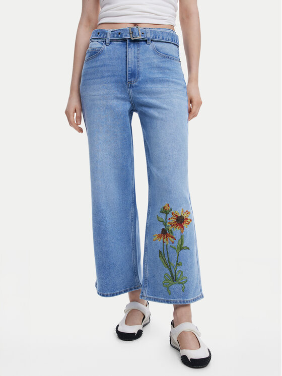 Desigual Дънки Ohio 25SWDD14 Син Straight Fit за Жени цена