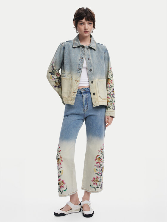 Desigual Дънки Texas 25SWDD01 Син Straight Fit за Жени цена