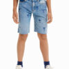 Desigual Дънкови шорти 23SBDD01 Син Regular Fit цвят на ниска цена