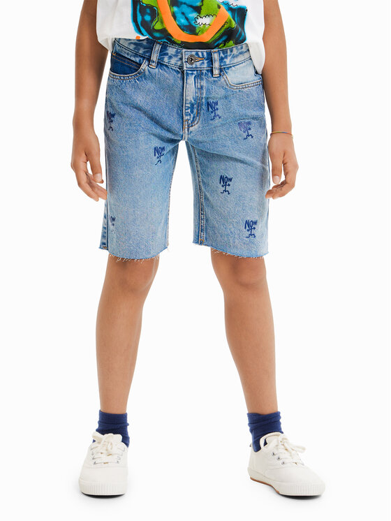 Desigual Дънкови шорти 23SBDD01 Син Regular Fit за Момчета цена