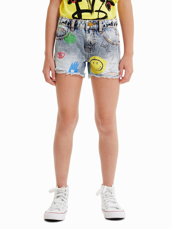 Desigual Дънкови шорти 23SGDD10 Син Regular Fit за Момичета цена