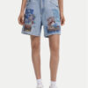 Desigual Дънкови шорти Inidan 25SWDD24 Син Straight Fit за Жени цена