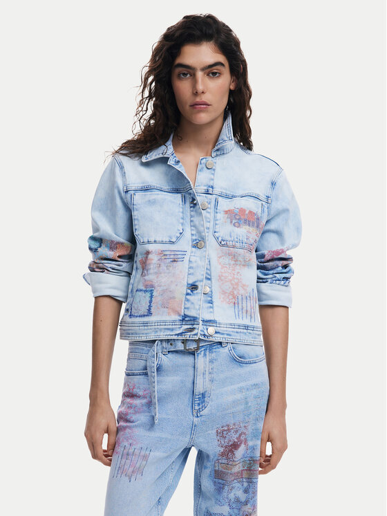 Desigual Дънково яке Los Angeles 25SWED03 Син Regular Fit за Жени цена