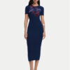Desigual Ежедневна рокля 25SWVF13 Тъмносин Slim Fit за Жени цена