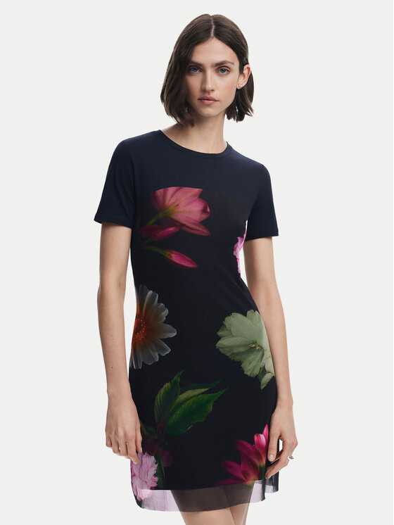 Desigual Ежедневна рокля Hamburgo 25SWVK14 Черен Slim Fit за Жени цена