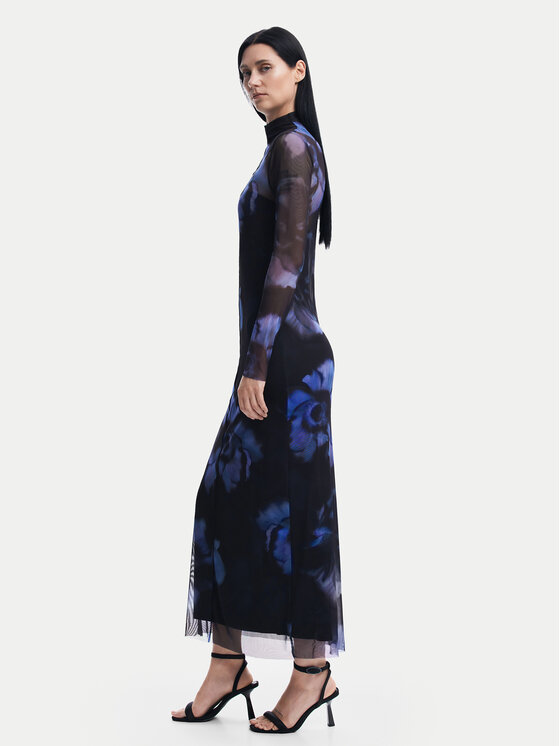 Desigual Ежедневна рокля Nueva Orleans 24WWVK54 Син Slim Fit за Жени цена