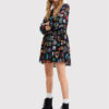 Desigual Ежедневна рокля Stamp 22WWVW71 Черен Regular Fit за Жени цена