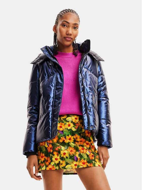 Desigual Зимно яке 23WWEW78 Син Regular Fit за Жени цена