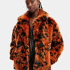 Desigual Кожено палто 23WWEW69 Оранжев Regular Fit за Жени цена
