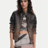 Desigual Кожено яке 25SWEW44 Кафяв Regular Fit за Жени цена