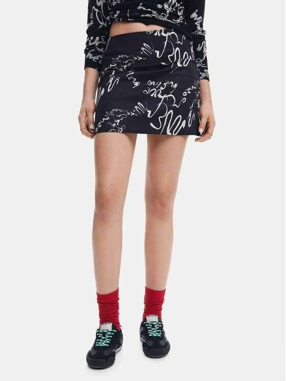 Desigual Мини пола 25SWFW03 Черен Regular Fit за Жени цена