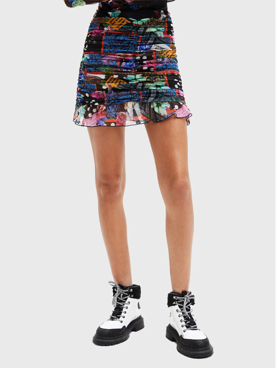 Desigual Мини пола MONSIEUR CHRISTIAN LACROIX Party 22WWFK04 Цветен Slim Fit за Жени цена