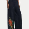 Desigual Панталони тип палацо 25SWMW02 Черен Wide Leg за Жени цена