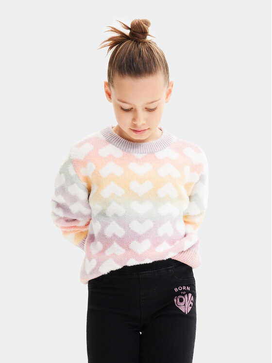 Desigual Пуловер 23WGJF06 Цветен Regular Fit за Момичета цена