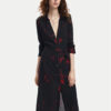 Desigual Рокля тип риза Scribbles Lacroix 24WWVW38 Черен Regular Fit за Жени цена