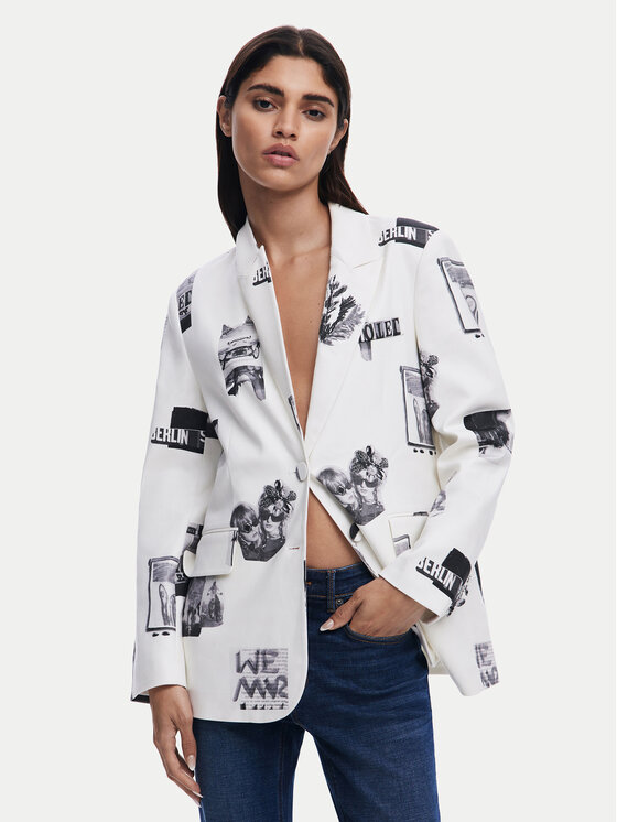 Desigual Сако 25SWEW15 Бял Regular Fit за Жени цена