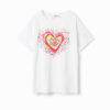 Desigual Тишърт 23SGTK20 Бял Regular Fit за Момичета цена