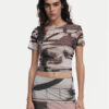 Desigual Тишърт 25SWTK99 Черен Regular Fit за Жени цена