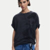 Desigual Тишърт Donald 25SWTKAH Сив Loose Fit за Жени цена