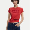 Desigual Тишърт Love Dsgl 25SWTK10 Червен Regular Fit за Жени цена