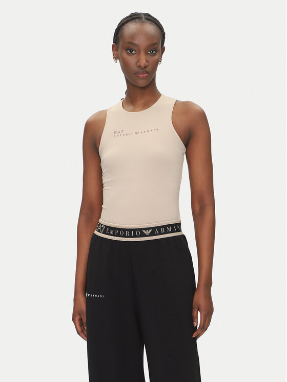 EA7 Emporio Armani Боди 7W000338 AF12625 U6155 Бежов Slim Fit за Жени цена