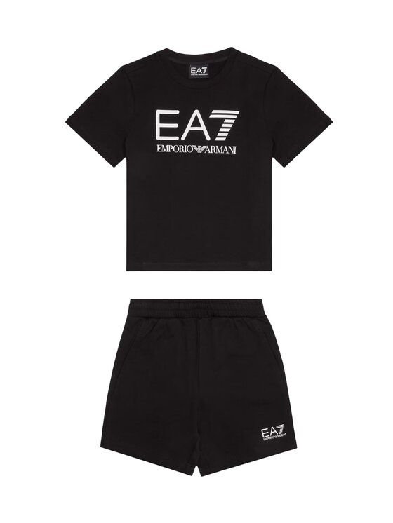 EA7 Emporio Armani Комплект тишърт и панталонки 7B000043 AF10378 UC001 Черен Regular Fit за Момчета цена