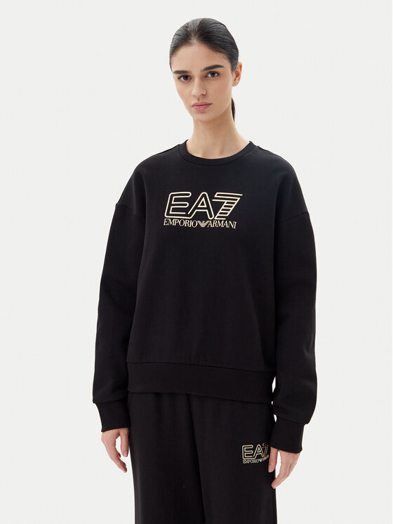 EA7 Emporio Armani Суитшърт 7W000100 AF10377 MC004 Черен Loose Fit за Жени цена