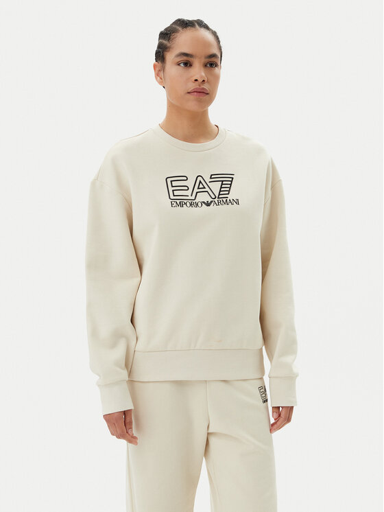 EA7 Emporio Armani Суитшърт 7W000100 AF10377 U1079 Бежов Loose Fit за Жени цена