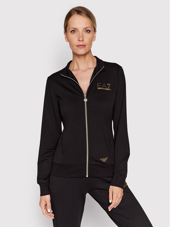 EA7 Emporio Armani Суитшърт 8NTM43 TJ9RZ 1200 Черен Regular Fit за Жени цена