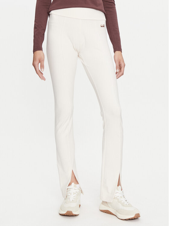 EA7 Emporio Armani Текстилни панталони 6DTP73 TJQFZ Екрю Regular Fit за Жени цена
