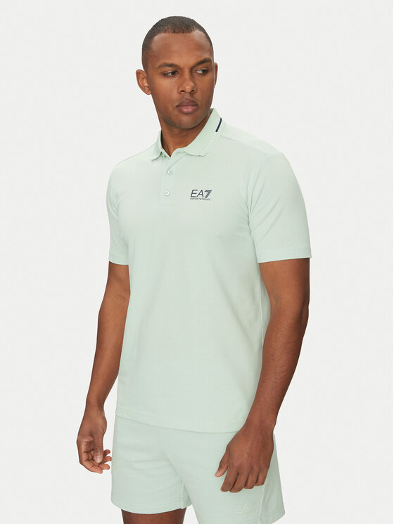 EA7 Emporio Armani Тениска с яка и копчета 7M000184 AF13511 U9060 Син Regular Fit за Мъже цена