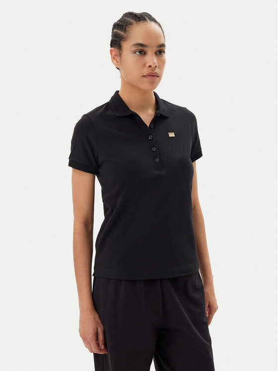 EA7 Emporio Armani Тениска с яка и копчета 7W000030 AF12450 UC001 Черен Regular Fit за Жени цена