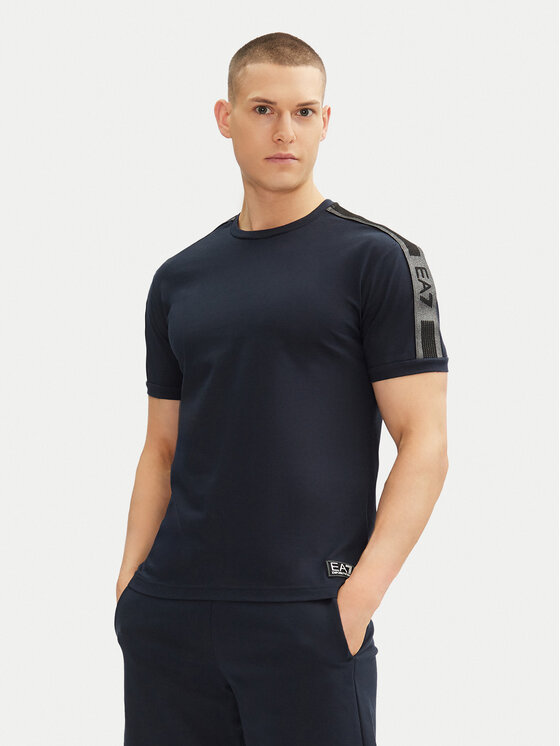 EA7 Emporio Armani Тишърт 7M000138 AF10375 UB102 Тъмносин Regular Fit за Мъже цена