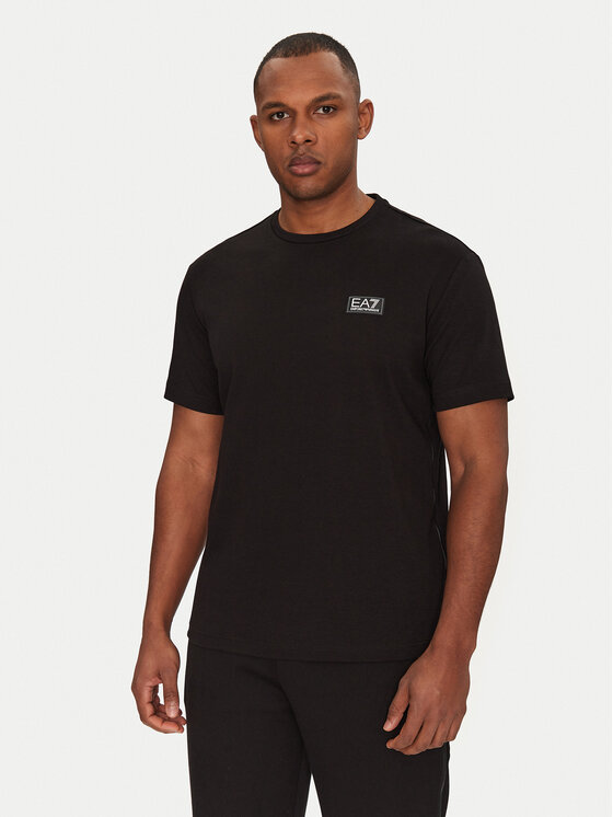 EA7 Emporio Armani Тишърт 7M000516 AF14616 UC001 Черен Regular Fit за Мъже цена