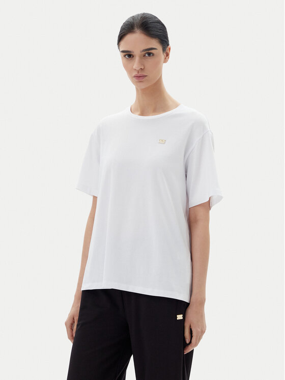 EA7 Emporio Armani Тишърт 7W000028 AF10373 U0002 Бял Loose Fit за Жени цена