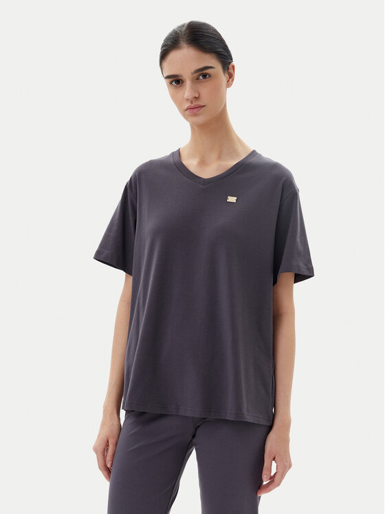 EA7 Emporio Armani Тишърт 7W000029 AF10373 U8115 Сив Loose Fit за Жени цена