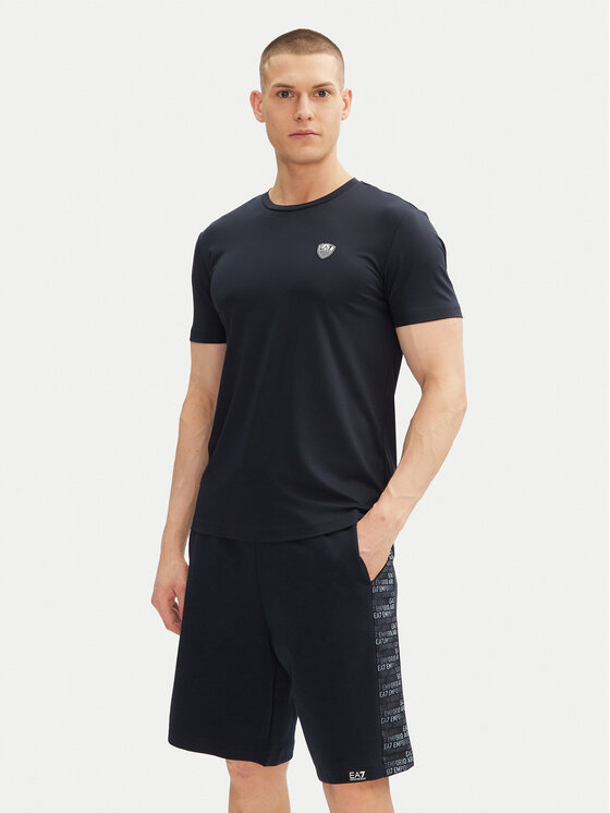 EA7 Emporio Armani Тишърт 8NPT16 PJRGZ 1562 Тъмносин Regular Fit за Мъже цена