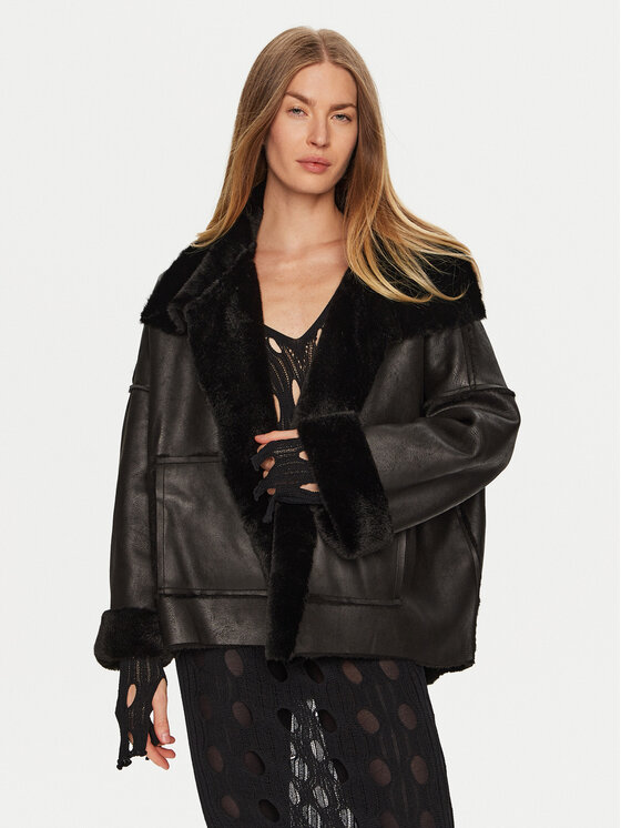 Eleh Кожух E00249 Черен Regular Fit за Жени цена