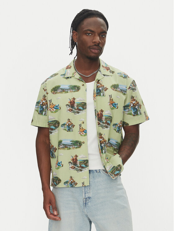 Element Риза Sbxe Camp ELYWT00171 Зелен Regular Fit за Мъже цена