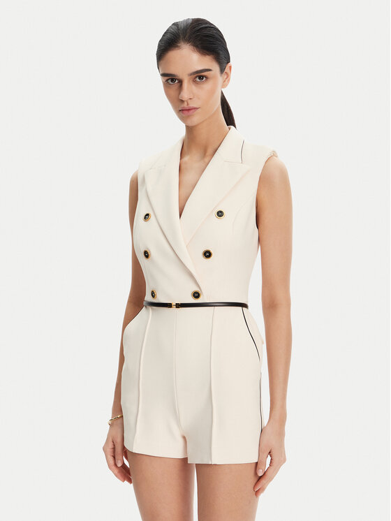 Elisabetta Franchi Гащеризон TU-T45-51E2 Бежов Regular Fit за Жени цена