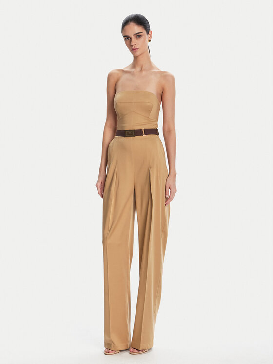 Elisabetta Franchi Гащеризон TU05152E2 032 Бежов Regular Fit за Жени цена