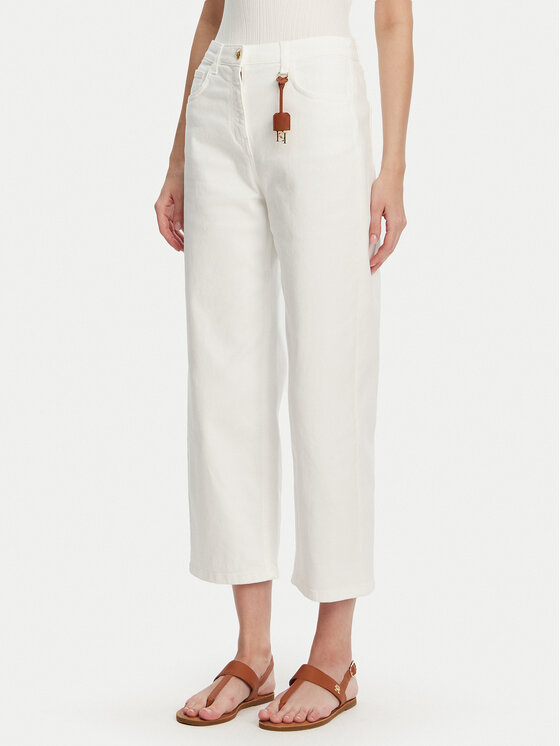 Elisabetta Franchi Дънки PJ-87D-51E2 Бял Regular Fit за Жени цена