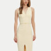 Elisabetta Franchi Коктейлна рокля AB-706-51E2-DC7 Жълт Slim Fit за Жени цена