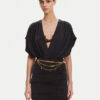 Elisabetta Franchi Коктейлна рокля AB-765-51E2 Черен Regular Fit за Жени цена