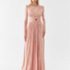 Elisabetta Franchi Официална рокля AB-399-36E2-V800 Розов Regular Fit за Жени цена