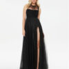 Elisabetta Franchi Официална рокля AB-400-36E2-V890 Черен Regular Fit за Жени цена