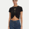 Elisabetta Franchi Тишърт MA-006-51E2 Черен Regular Fit за Жени цена